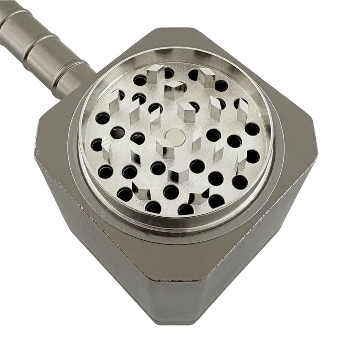 Hammer Style 4-Piece Metal Grinder with Built-In Pipe – Assorted Colors-6CT Display Pack Super Supplys Inc