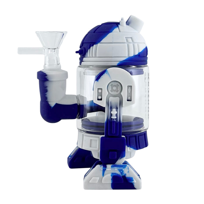 6.5" Silicone R2D2-Inspired Water Pipe Resin · Silicone · Plastic Bong Fortune