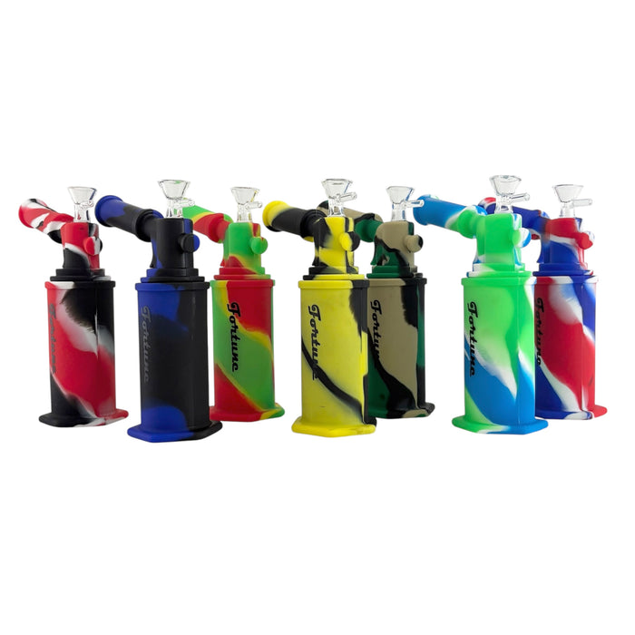 8" Silicone Torch Design Water Pipe Resin · Silicone · Plastic Bong Fortune