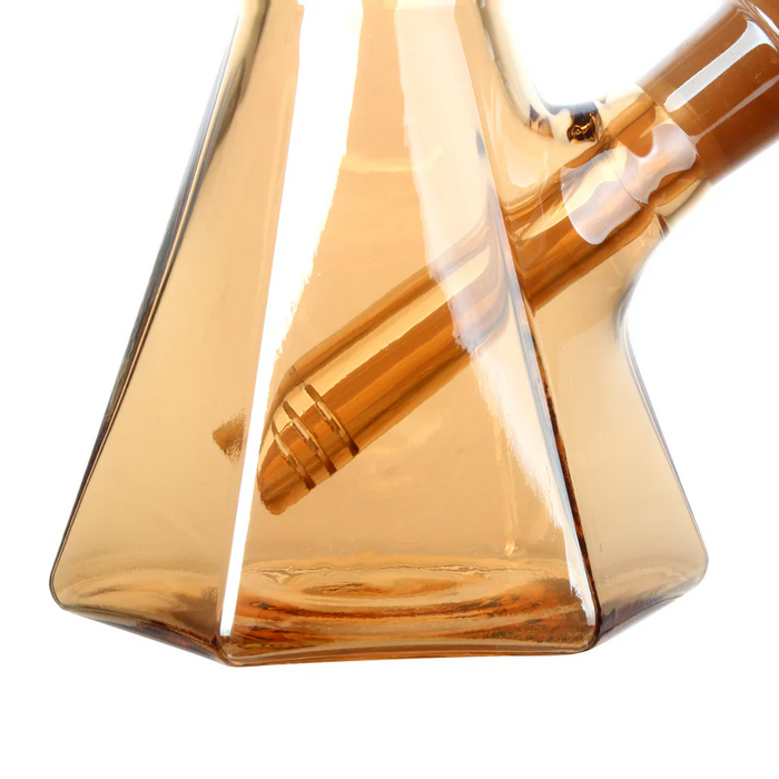 Fortune | Electroplated 10" 5mm Hexagon Glass Beaker Bong - 4 Assorted Colours Glass Bong Fortune