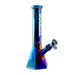 Fortune | Electroplated 10" 5mm Hexagon Glass Beaker Bong - 4 Assorted Colours Glass Bong Fortune Electric Blue