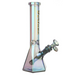 Fortune | Electroplated 10" 5mm Hexagon Glass Beaker Bong - 4 Assorted Colours Glass Bong Fortune Aqua Iridescent