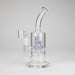 9" 2-in-1 Color accented Glass Dag Rig with Percolator Glass Bong 777 Smoke Purple