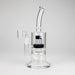 9" 2-in-1 Color accented Glass Dag Rig with Percolator Glass Bong 777 Smoke Black