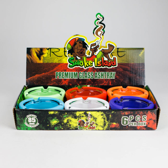 Glow-in-the-Dark Premium Glass Ashtray – Box of 6 Glass Ashtray 777 Smoke