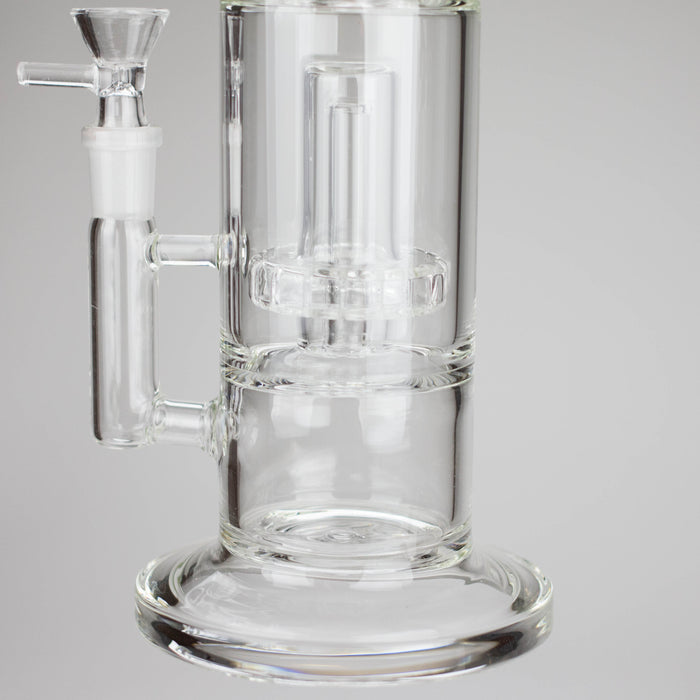 9" 2-in-1 Color accented Glass Dag Rig with Percolator Glass Bong 777 Smoke