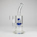 9" 2-in-1 Color accented Glass Dag Rig with Percolator Glass Bong 777 Smoke Blue