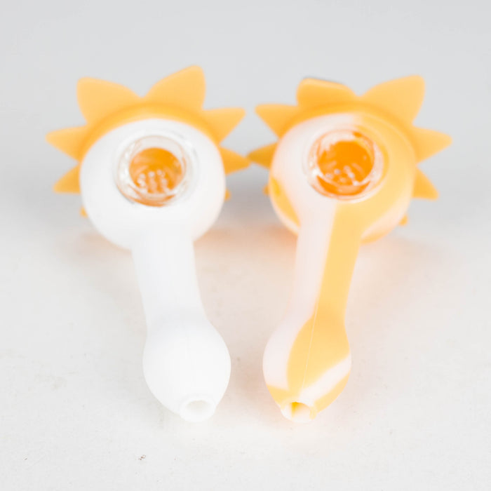 4.5" Cartoon Silicone Hand Pipe with Glass Bowl [H58] Silicone Pipe ONE