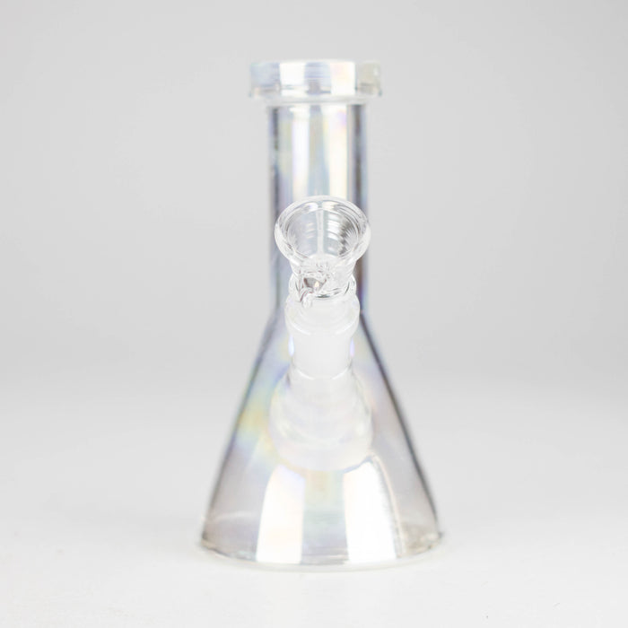 6" Heavy Shiny Beaker Bong with Down Stem Glass Bong HALLO GLASS