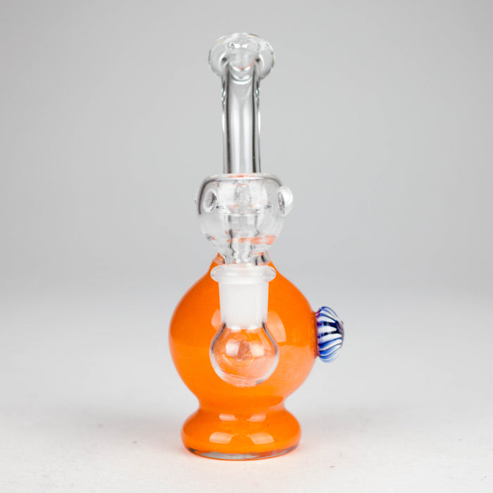 6" Sticker Bubler Bong Mutli Color Glass Bong HALLO GLASS