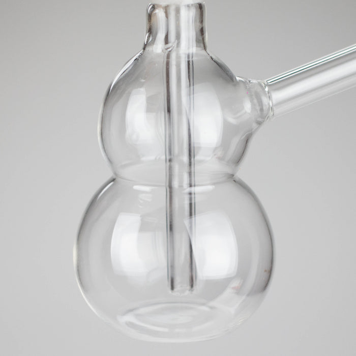 6" Snooper Double Ball Clear Bong Glass Bong HALLO GLASS