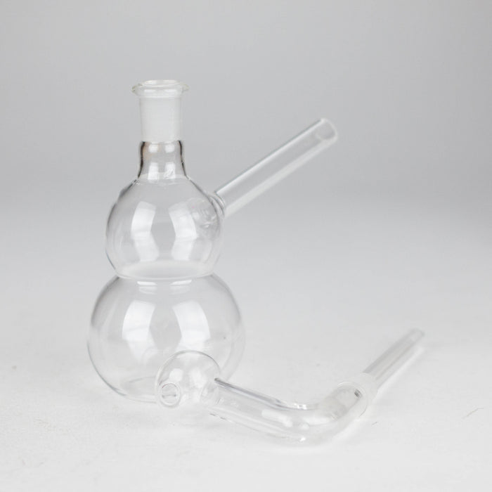 6" Snooper Double Ball Clear Bong Glass Bong HALLO GLASS