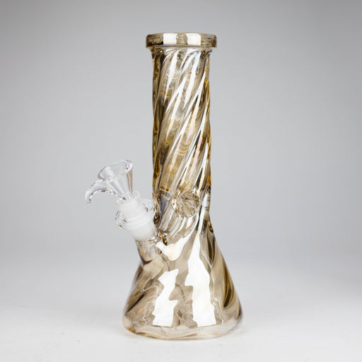 10" Twist Heavy Beaker Bong Glossy Glass Bong HALLO GLASS