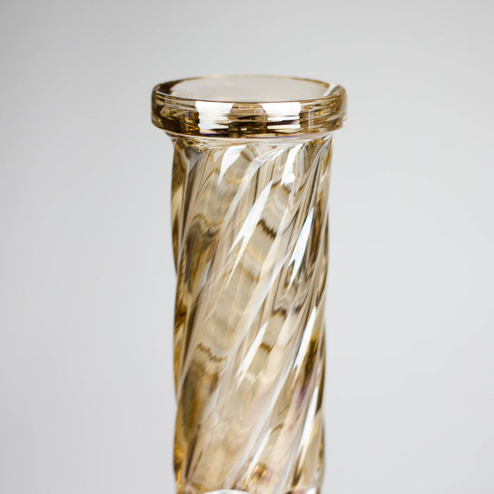 10" Twist Heavy Beaker Bong Glossy Glass Bong HALLO GLASS