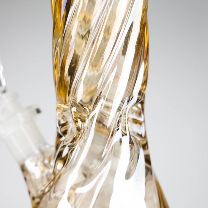 10" Twist Heavy Beaker Bong Glossy Glass Bong HALLO GLASS