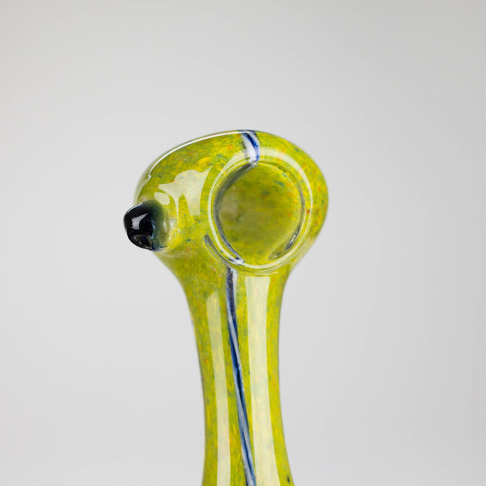 (2pc Set) 4.5" Heavy Peanuts Assorted Colors and Design Glass Pipe HALLO GLASS