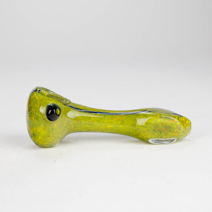 (2pc Set) 4.5" Heavy Peanuts Assorted Colors and Design Glass Pipe HALLO GLASS