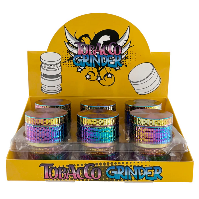 Electroplated 50mm * 35mm 4 Part Grinder Display Pack Super Supplys Inc