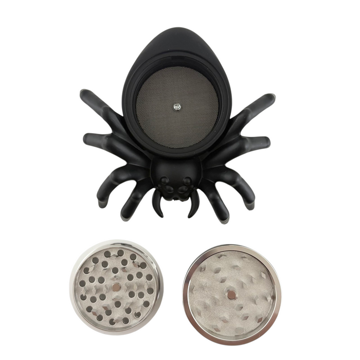 Spider Design 3-Piece Grinder Set - Display of 6 Assorted Colors Display Pack Super Supplys Inc