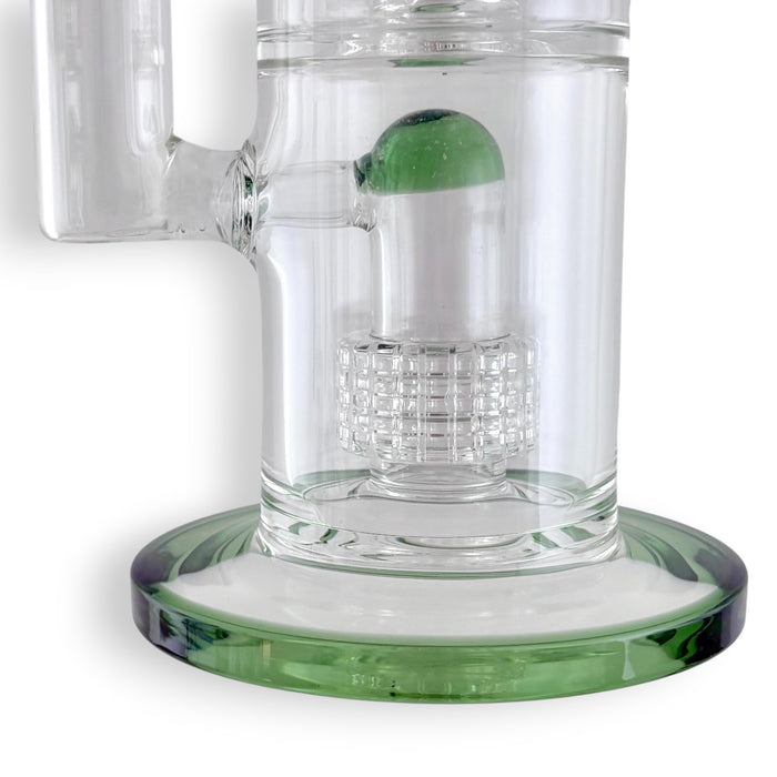 17" Triple Dome Percolator Water Pipe with 14mm Handle Bowl Piece Glass Bong Super Supplys Inc