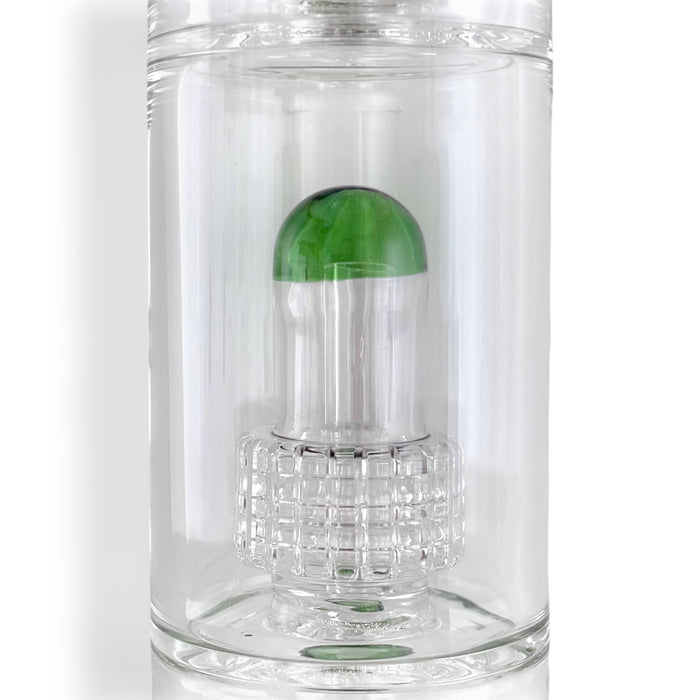 17" Triple Dome Percolator Water Pipe with 14mm Handle Bowl Piece Glass Bong Super Supplys Inc