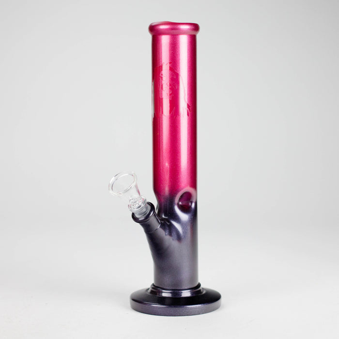 10" Shining Straight Glass Water Bong – Assorted Colors Glass Bong RMG WHOLESALE