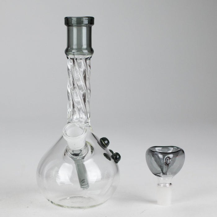 7" Twisted Tube Glass Bong – Assorted Colors Glass Bong RMG WHOLESALE