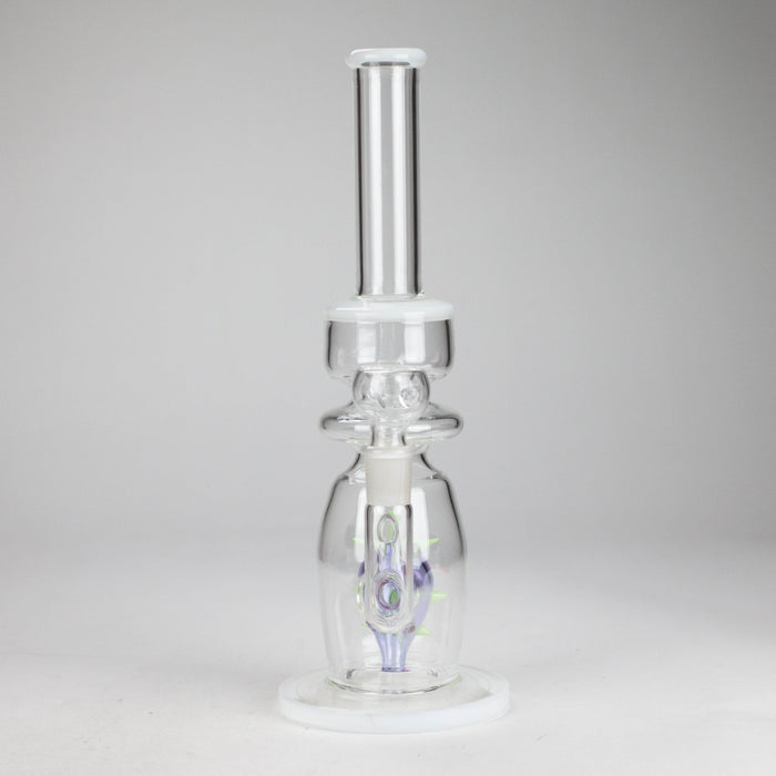 12" Purple Fish Glass Water Bong – Assorted Colors Glass Bong RMG WHOLESALE