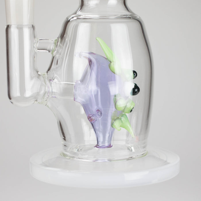 12" Purple Fish Glass Water Bong – Assorted Colors Glass Bong RMG WHOLESALE