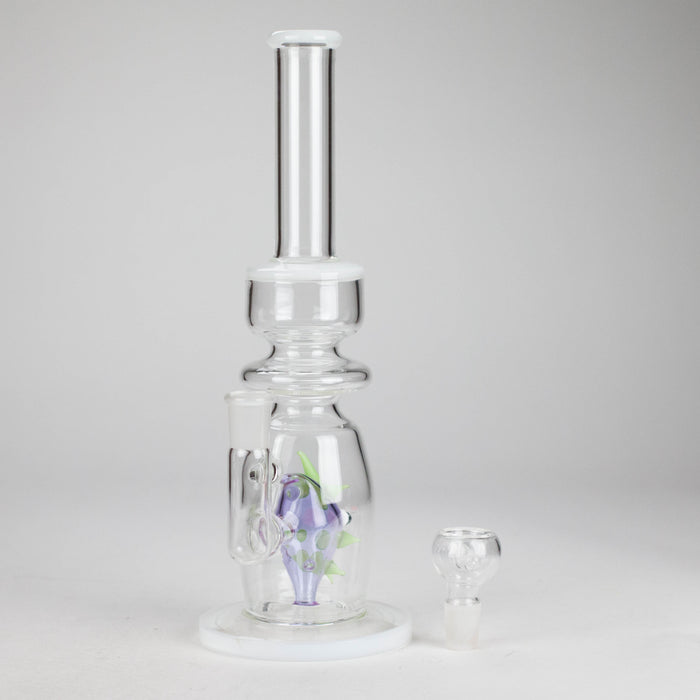 12" Purple Fish Glass Water Bong – Assorted Colors Glass Bong RMG WHOLESALE