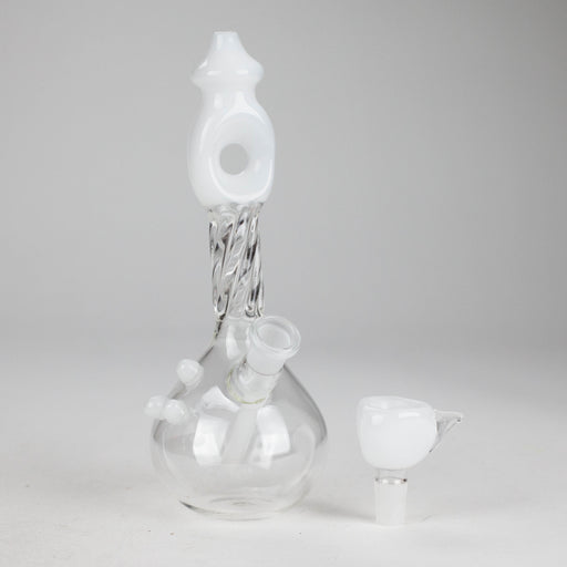 7" Donut Twist Glass Water Bong – Assorted Colors Glass Bong RMG WHOLESALE