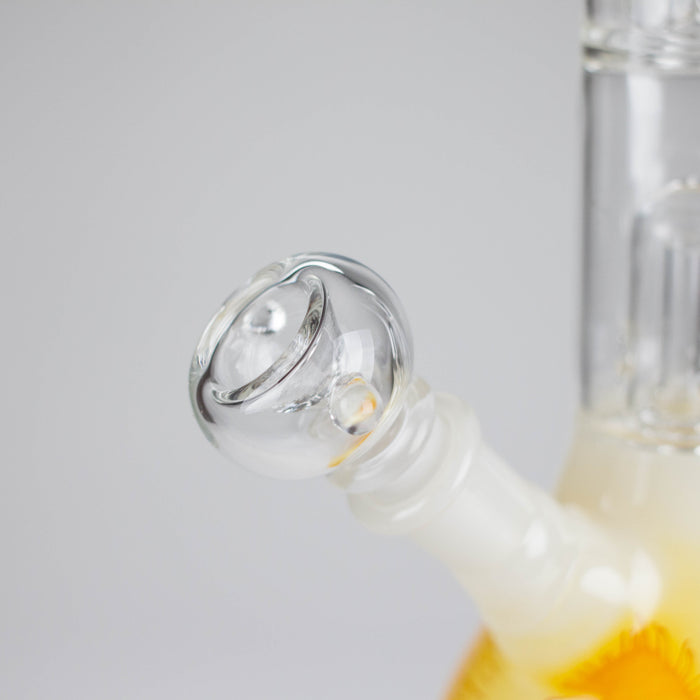 12" Double Perc Glass Water Bong – Fungus Design (Assorted Colors) Glass Bong RMG WHOLESALE