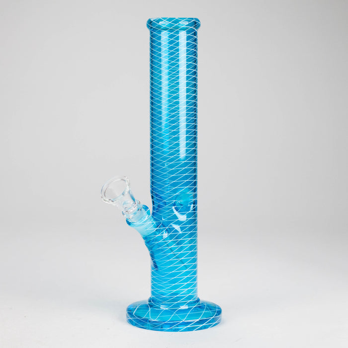 10" Mesh Straight Glass Water Bong – Assorted Colors Glass Bong RMG WHOLESALE