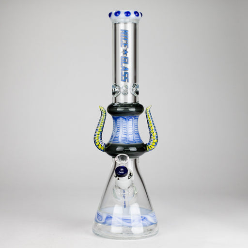NG | 17" Crowned Diablo Bong [S391] Glass Bong High-End Brands Glass BLUE