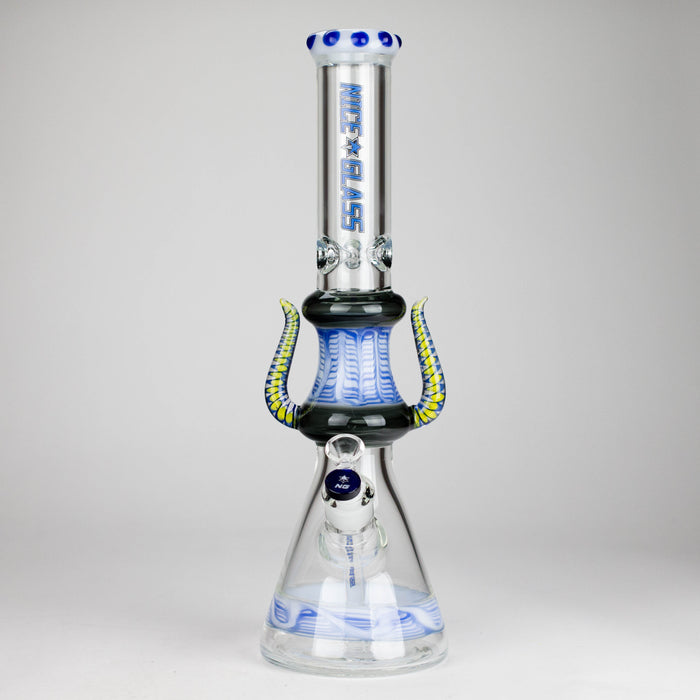 NG | 17" Crowned Diablo Bong [S391] Glass Bong High-End Brands Glass BLUE