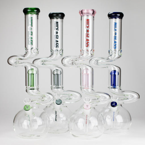 NG | 18" Double Zong 4-Arm Perc Beaker [G2232] Glass Bong High-End Brands Glass