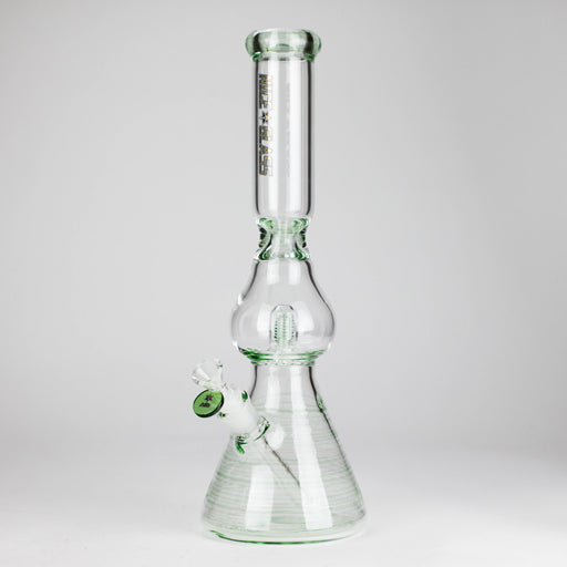 NG | 16" Pear Shape Tube with UFO Perc [BO-066] Glass Bong High-End Brands Glass GREEN