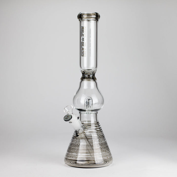 NG | 16" Pear Shape Tube with UFO Perc [BO-066] Glass Bong High-End Brands Glass BLACK
