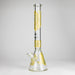 NG | 18" 9mm Metallic Eagle and Skull Beaker [L745] Glass Bong High-End Brands Glass