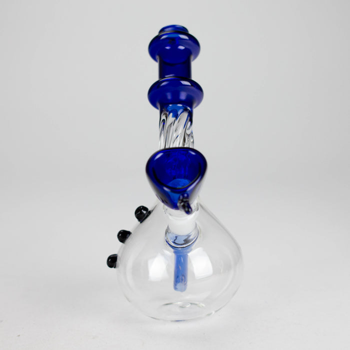 7" Twisted Bend Tube Glass Bong – Assorted Colors Glass Bong RMG WHOLESALE