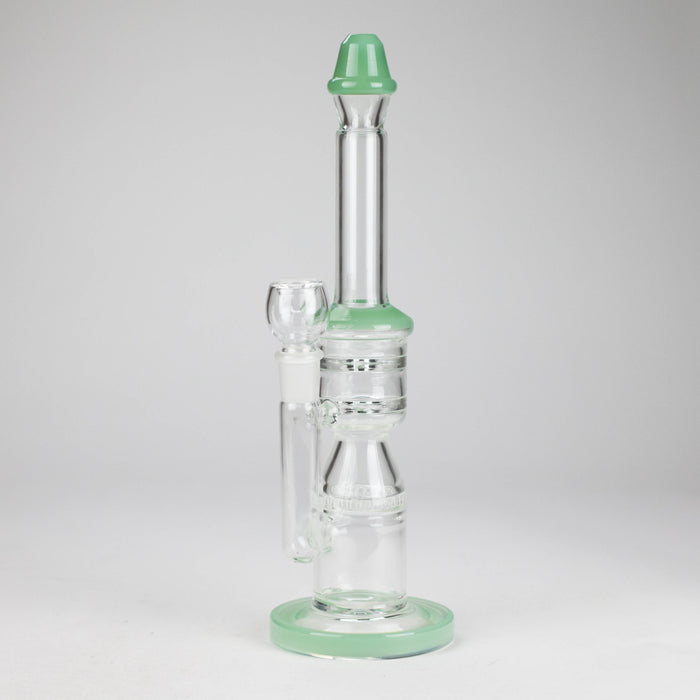 12" Honeycomb Diffuser Glass Water Bong – Assorted Colors Glass Bong RMG WHOLESALE