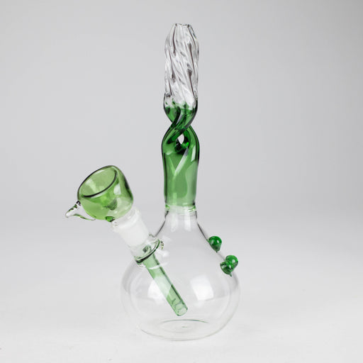 7" Twisted Neck Glass Bong – Assorted Colors Glass Bong RMG WHOLESALE