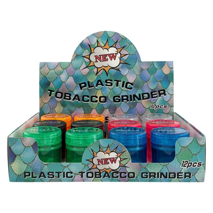Wicked | Acrylic 4-Part Grinder – 63mm x 69mm (12 PCS) Display Pack Super Supplys Inc