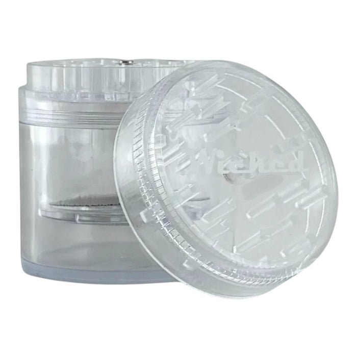Wicked | Acrylic 4-Part Grinder – 63mm x 69mm (12 PCS) Display Pack Super Supplys Inc