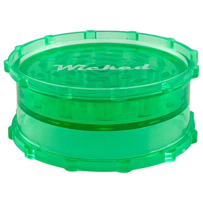 Wicked | Plastic Herb Grinder 2-Parts - 6CT Display Pack Super Supplys Inc