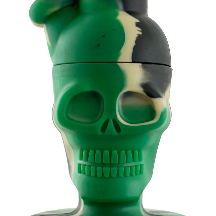 8" Skull Design Silicone Water Pipe – Assorted Colours Resin · Silicone · Plastic Bong Fortune