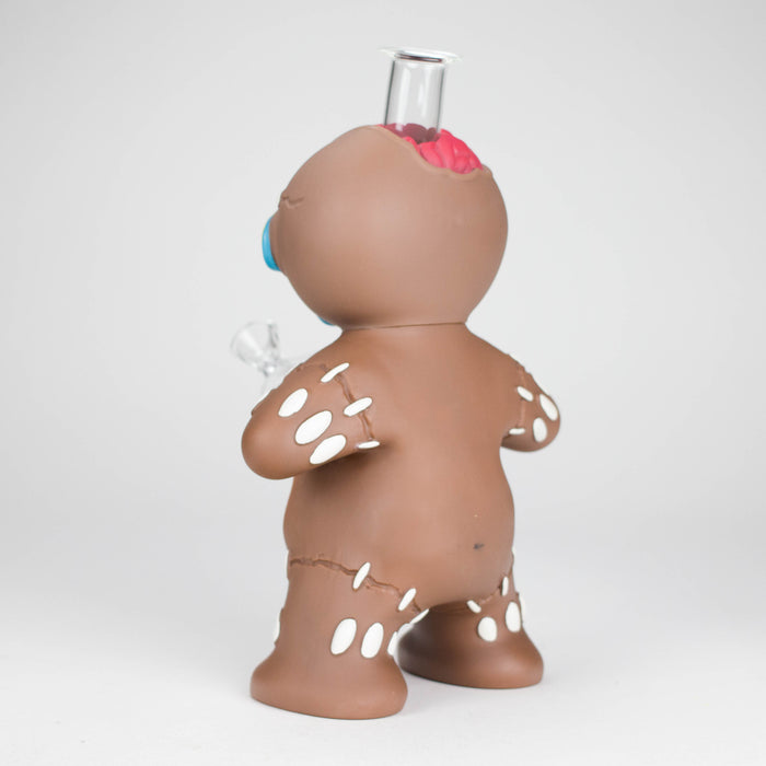 11.5" Vinyl gingerbread man water pipe Resin · Silicone · Plastic Bong JJ Distribution