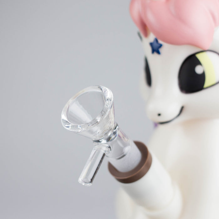 7.6" Vinyl unicorn water pipe Resin · Silicone · Plastic Bong JJ Distribution