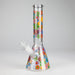 10″ Flower Design Glass Beaker Bong Glass Bong 777 Smoke Design 1