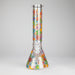 14″ 7mm Glass Beaker Bong with Assorted Flower Design & Ice Catcher Glass Bong 777 Smoke